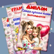 Шаблоны дипломов к празднику 