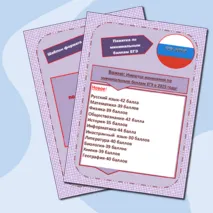 Памятка по минимальным баллам по предметам для подготовки к ЕГЭ-2025
