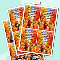 Открытки «День бабушек и дедушек» (28 октября), «С днём бабушек и дедушек»
