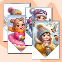 Оформление. Новогодние флажки
