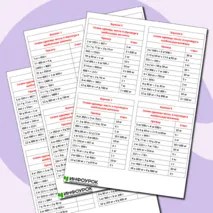 Карточки-пятиминутки по математике 