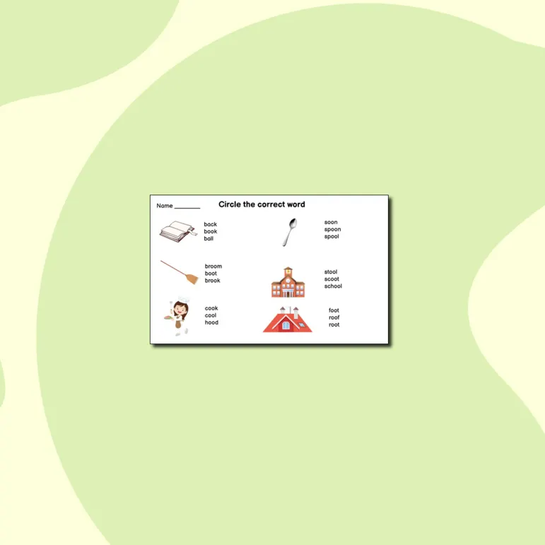 Circle the correct word – Обведи правильное слово