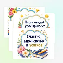 Украшение кабинета ко Дню учителя (речевые облачка)