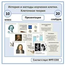 Презентация «История и методы изучения клетки. Клеточная теория» 10 класс (базовый уровень)