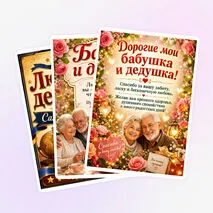 Открытки для бабушек и дедушек