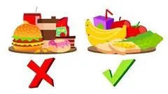 Healthy And Unhealthy Food Vector Art, Icons, and Graphics for Free ...