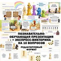 Презентация «Знакомство с шахматами» для детей. К Международному дню шахмат (20 июля)