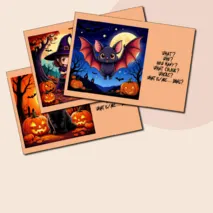Halloween. Speaking cards.