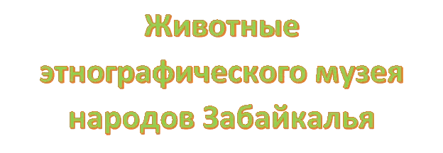 Животные этнографического музея народов Забайкалья
