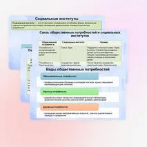 Презентация к ЕГЭ по обществознанию 1.7. Общественные потребности и социальные институты. Признаки и функции социальных институтов.
