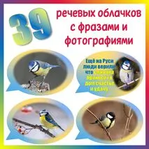 Речевые облачка на Синичкин день с фотографиями птиц