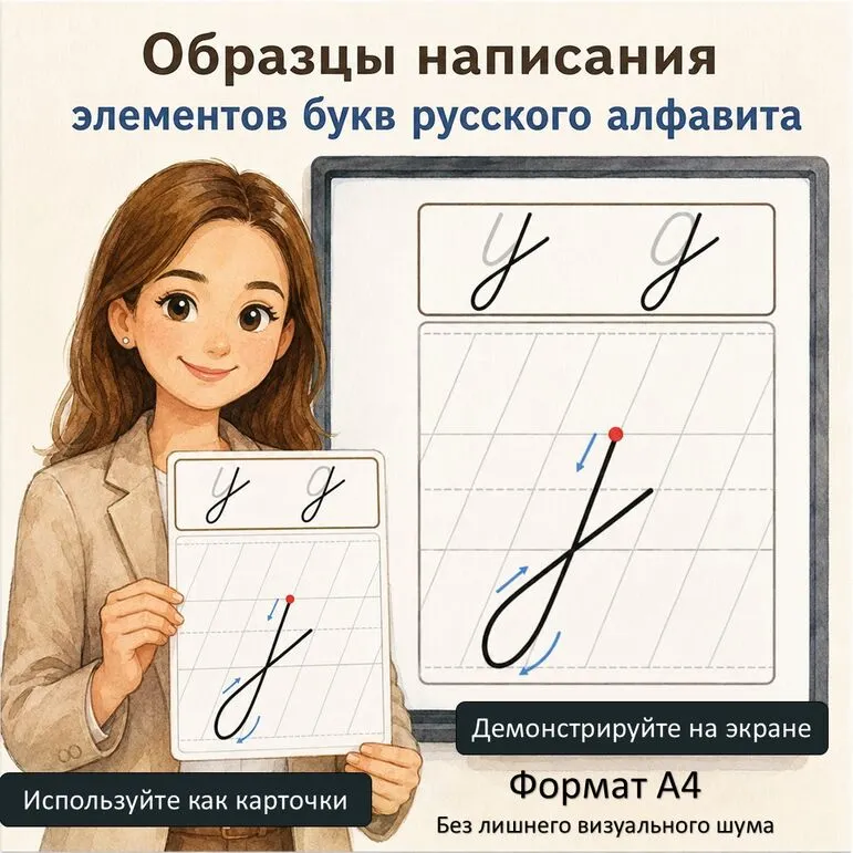 Образцы написания элементов букв русского алфавита