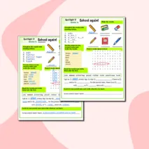 Рабочий лист Spotlight 3 Module 1a (School again)