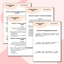 Рабочий лист по международному праву 