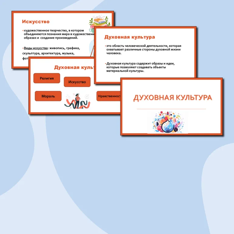 Презентация по теме «Духовная культура»
