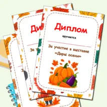 Дипломы за участие в выставке 
