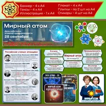 Оформление «Мирный атом. День работников атомной промышленности». Разговоры о важном, тематические классные часы.