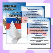 СВО. Специальная Военная Операция. Листы и плакаты для оформления стенда.