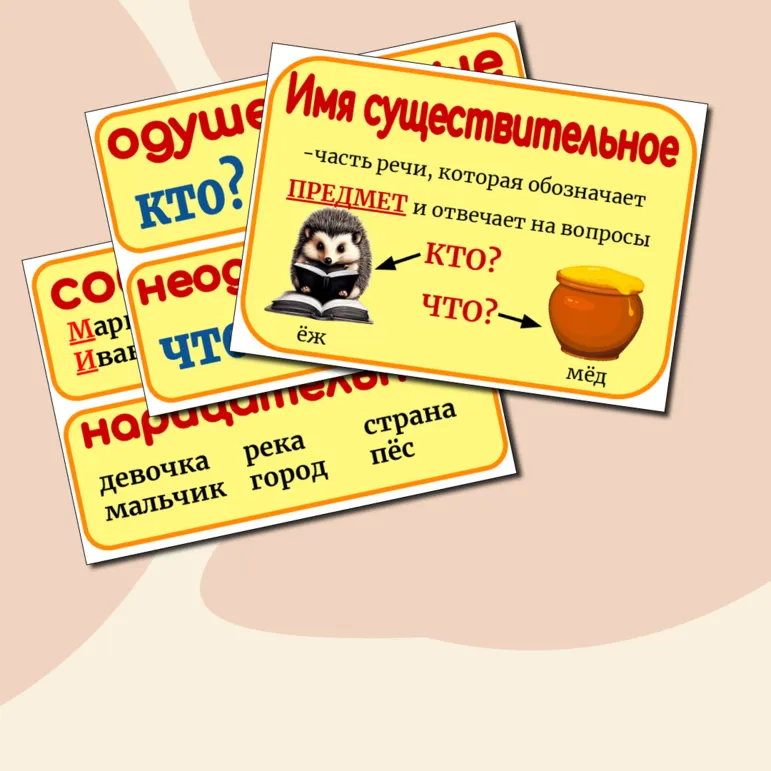 Опорные схемы по русскому языку 