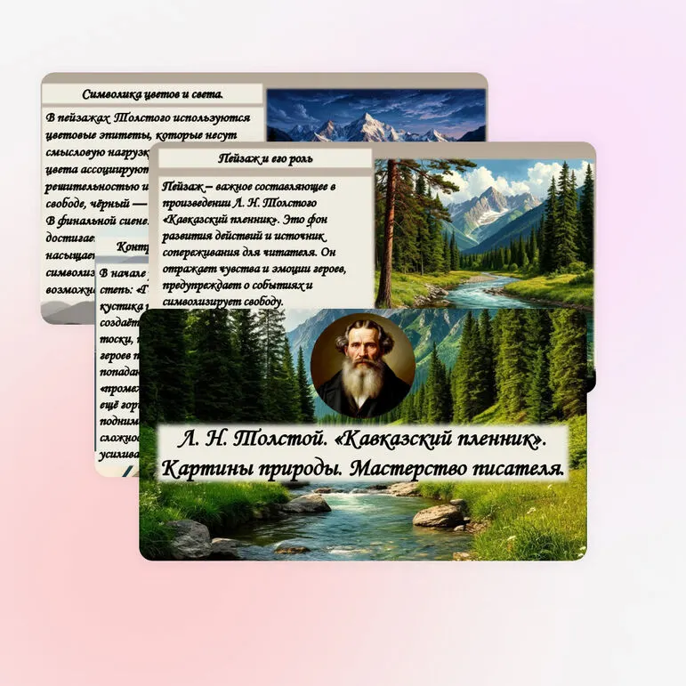 Л. Н. Толстой. «Кавказский пленник». Картины природы. Мастерство писателя.