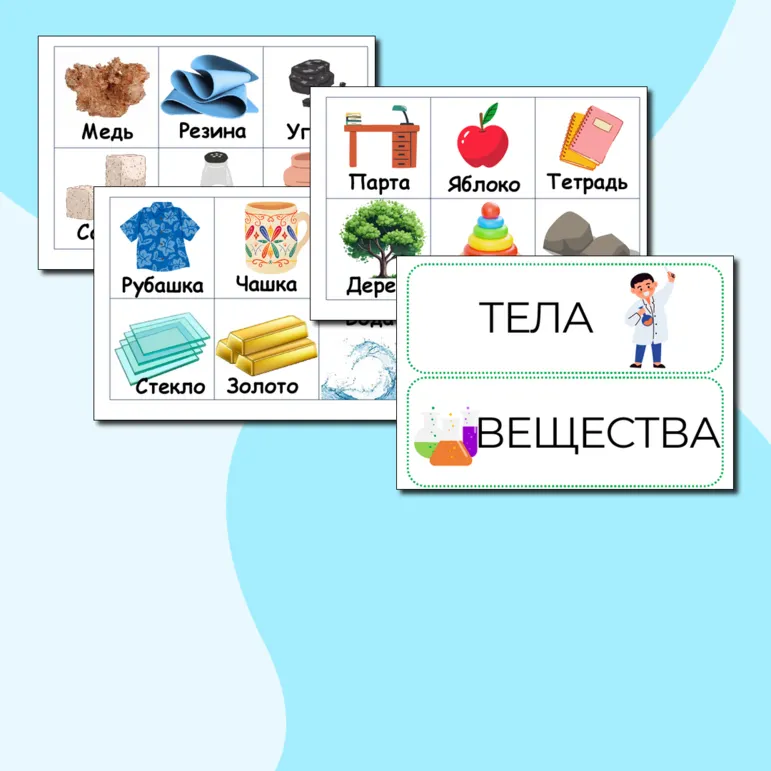 Дидактическая игра : Тела и вещества