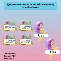 Дидактическая игра по английскому языку «can/has/have»