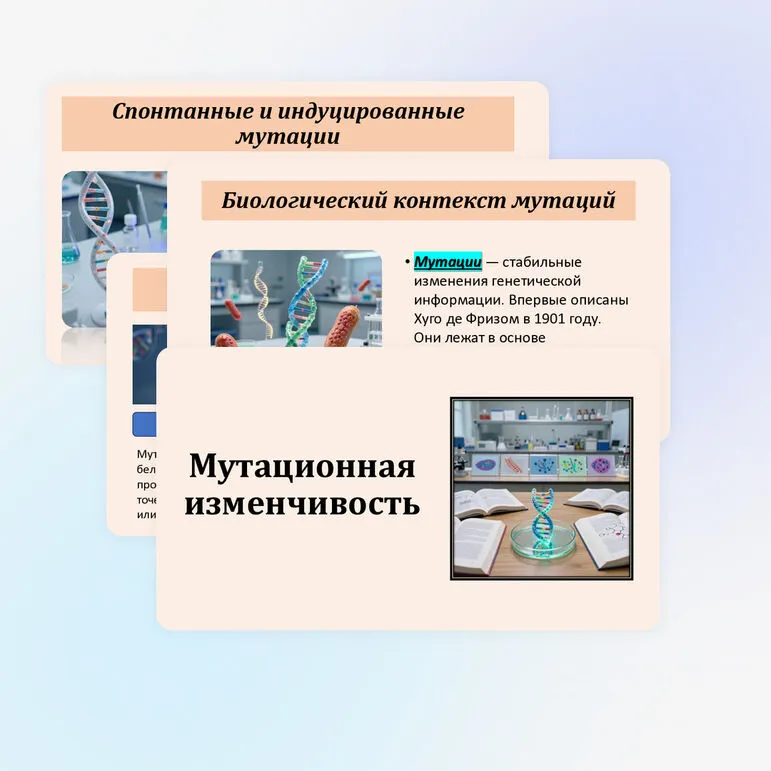 Презентация по биологии «Мутационная изменчивость» 10 класс (углубленный уровень)