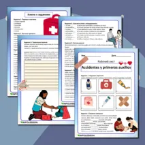 Рабочий лист по испанскому языку «Accidentes y primeros auxilios» для 5–7 классов