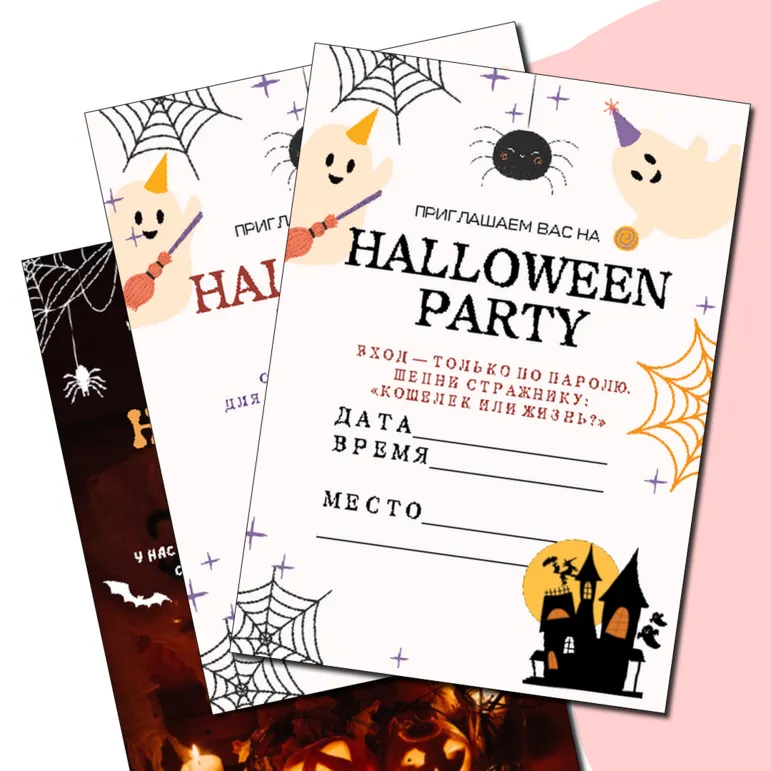 Приглашения на вечеринку Хэллоуина Halloween Party