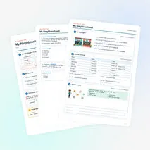 Рабочий лист по английскому языку «My Neighbourhood» (Spotlight 6, Module 2c)