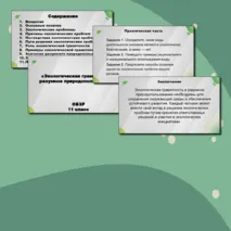 Комплект урока по предмету «ОБЗР» для 11 класса на тему: «Экологическая грамотность и разумное природопользование» (презентация + конспект урока + технологическая карта)