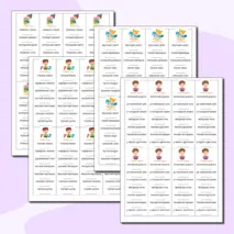 Карточки-пятиминутки, карточки-вклейки. Закладки «Прилагательное. Признаки прилагательных.Род, падеж, число,н.ф., разряд.