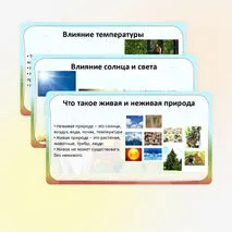 Презентация «Связи в природе: зависимость изменений в живой природе от изменений в неживой природе. Неживая и живая природа. Явления природы» по окружающему миру, 2 класс
