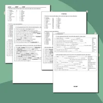 Рабочие листы «Контрольная работа по английскому языку 10 класс, модуль 3, Spotlight»