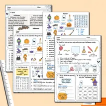 Рабочий лист по английскому языку «Halloween /Хэллоуин»