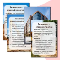 Папка-передвижка «Словарь строительных машин»