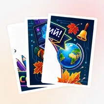 Фоторамка ко Дню знаний для фотосессии + речевые облачка