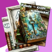 Всероссийский день чтения. 9 октября. Материалы для оформления стенда + закладки и наклейки.