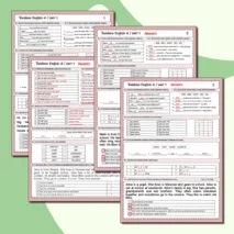 Rainbow English 4 класс. Контрольная работа Unit 1