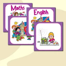 School subjects Школьные предметы Дидактические карточки на английском языке