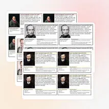 Карточки - вклейки биографий писателей и поэтов по литературному чтению начальной школы.