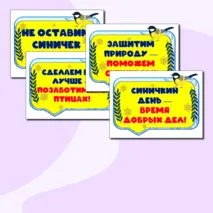 Синичкин день. 12 ноября. Оформление: речевые облачка + растяжка.
