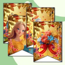 Флажки для украшения класса 