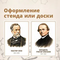 Комплект портретов «Великие биологи» (10 шт.) для оформления кабинета биологии