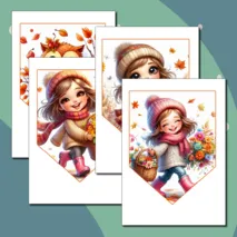 Осенние флажки для оформления (класса, группы, кабинета).