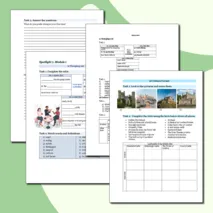 Рабочий лист по английскому языку для повторения темы в УМК Spotlight, Student's Book 7, Module 1: 1c Hanging out & 1d Culture Corner