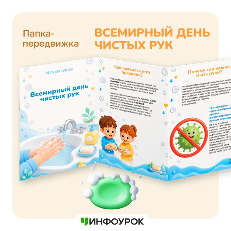 Папка-передвижка «Всемирный день чистых рук»