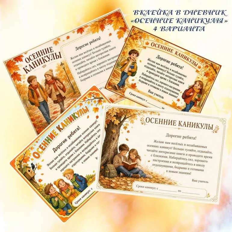 Вклейка в дневник 