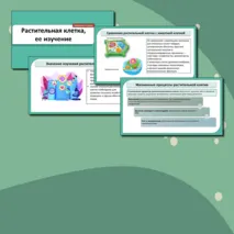 Комплект (конспект + презентация + рабочий лист + лабораторная работа + тест) «Растительная клетка, ее изучение. Лабораторная работа «Изучение микроскопического строения листа водного растения элодеи»». Биология 6 класс