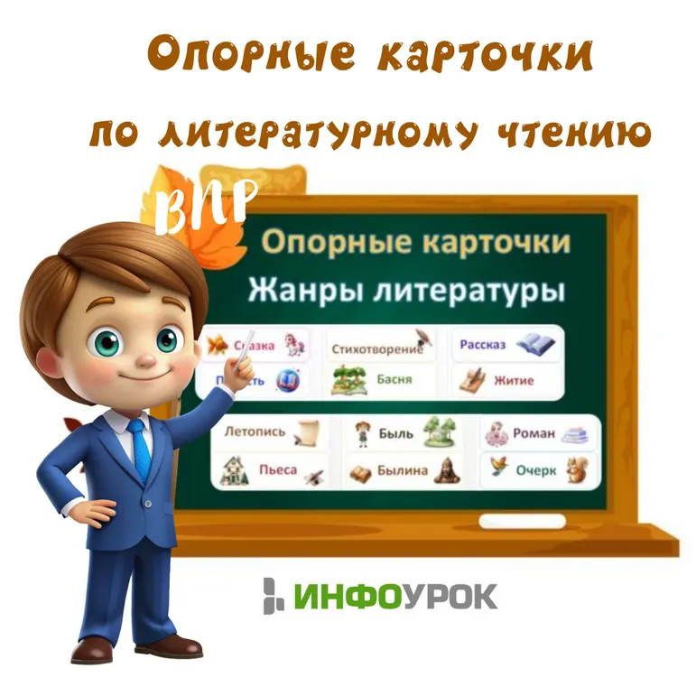 Опорные карточки-памятки по литературному чтению “Жанры литературы”